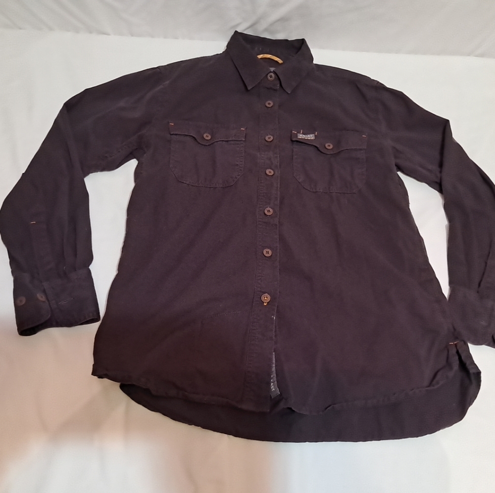 Ariat rebar purple button down shirt size small